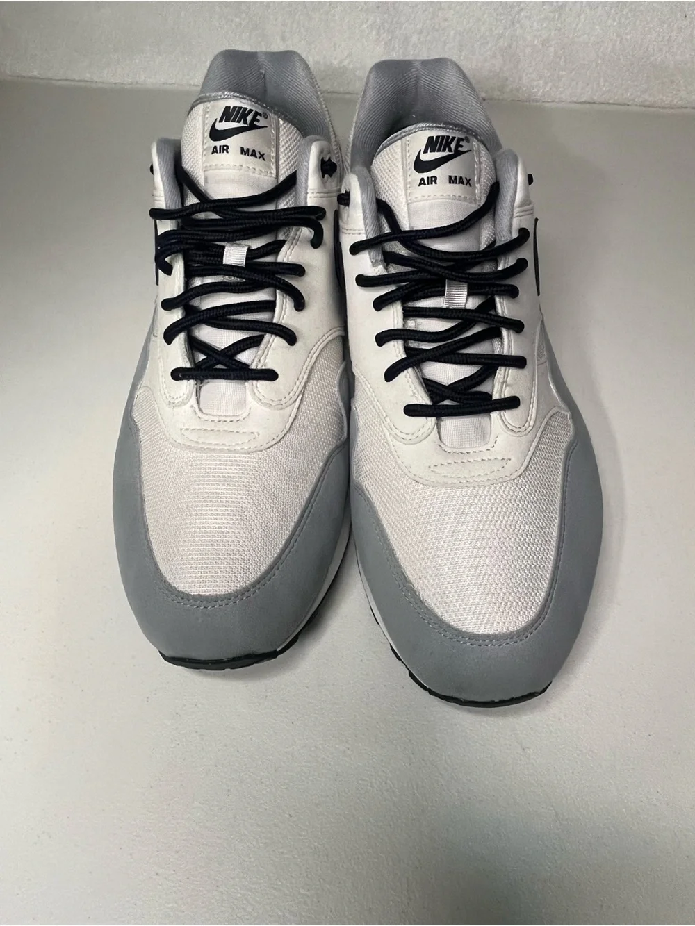 Nike Air Max 1 Pure Platinum Dark Obsidian Size 15